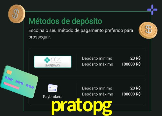 O cassino pratopg oferece uma grande variedade de métodos de pagamento